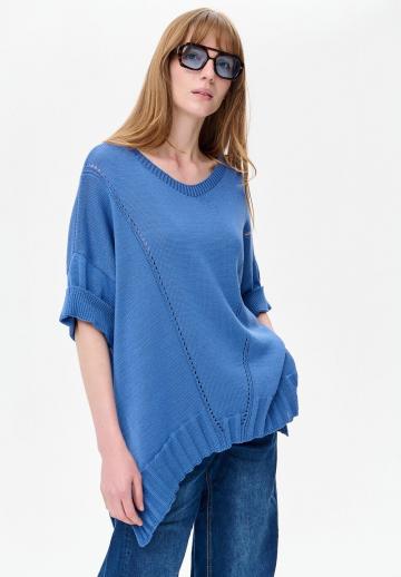 Пуловер с рукавом три четверти