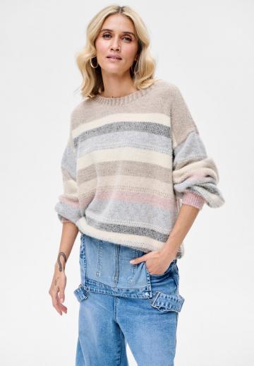 Пуловер в полоску