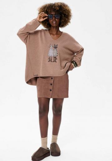 Длинный пуловер