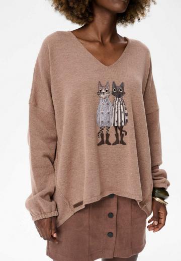 Длинный пуловер