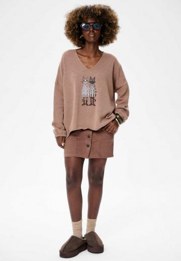 Длинный пуловер