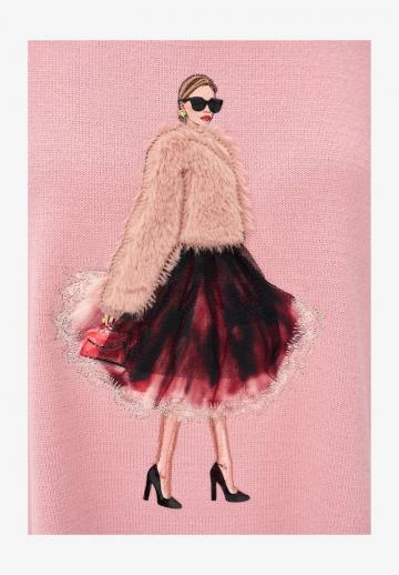 Пуловер с рукавом три четверти