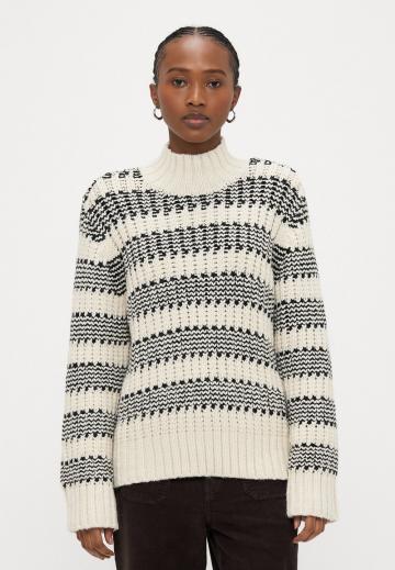 Пуловер в полоску