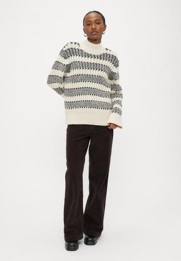 Пуловер в полоску