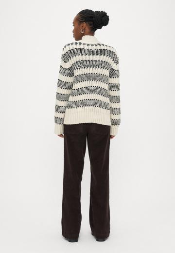 Пуловер в полоску