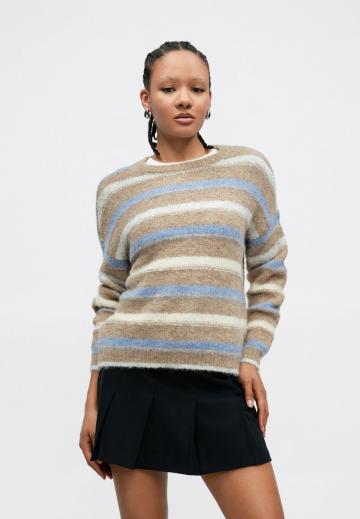 Пуловер в полоску