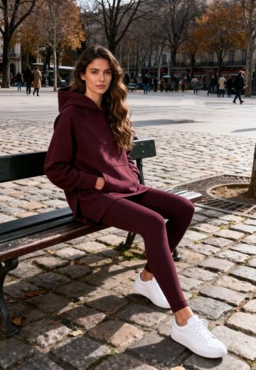 Пуловер с капюшоном