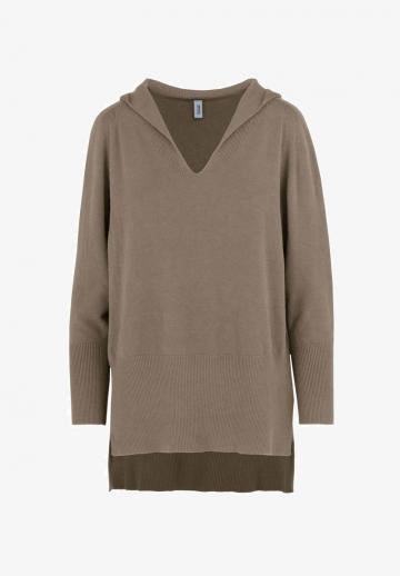 Пуловер с капюшоном