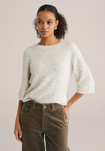 Пуловер с рукавом три четверти