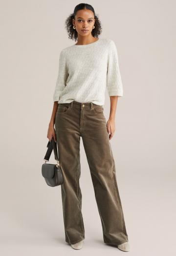 Пуловер с рукавом три четверти