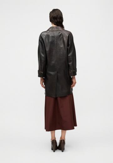 Кожаное пальто