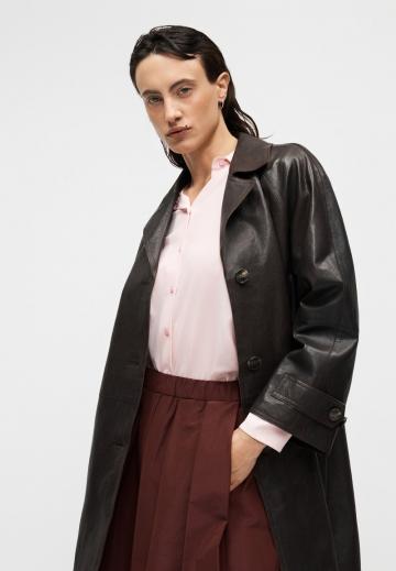 Кожаное пальто