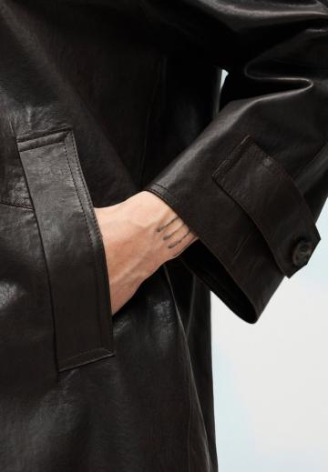 Кожаное пальто