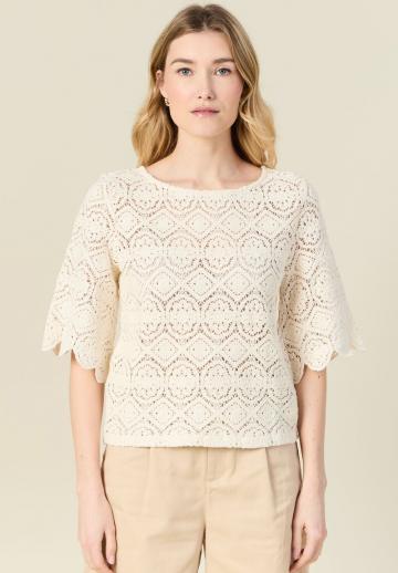 Пуловер с коротким рукавом