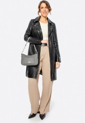 Кожаное пальто
