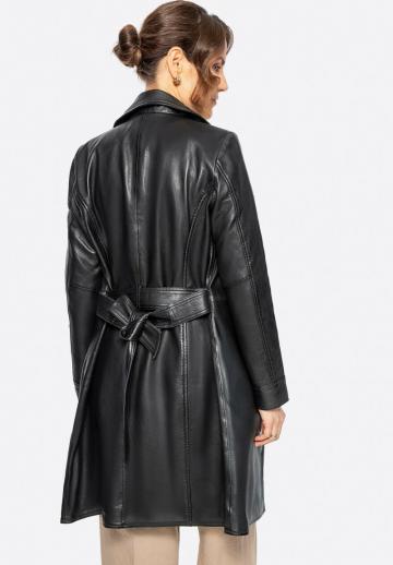 Кожаное пальто