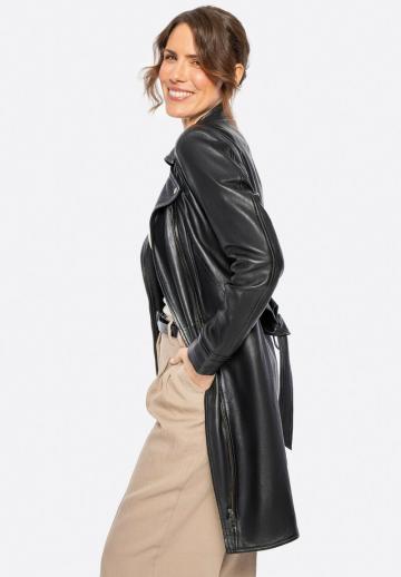 Кожаное пальто