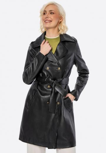 Кожаное пальто