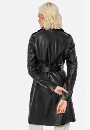 Кожаное пальто