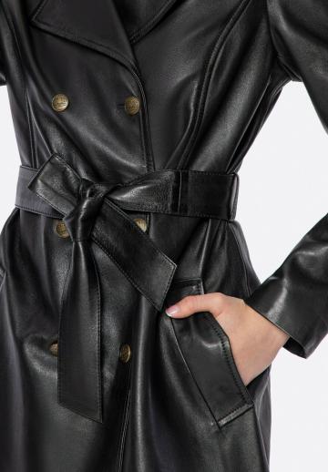 Кожаное пальто