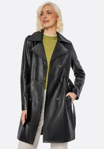 Кожаное пальто
