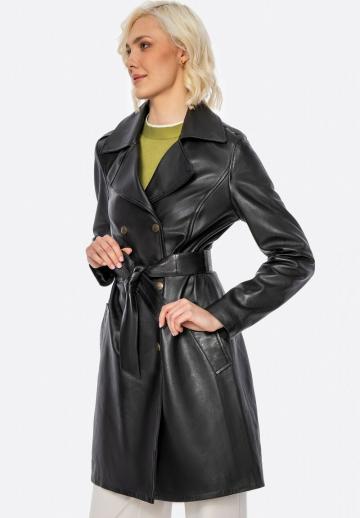Кожаное пальто
