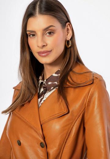 Кожаное пальто