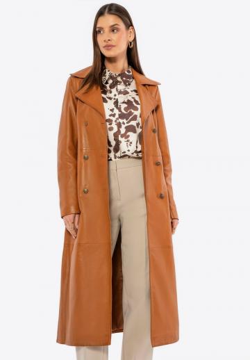 Кожаное пальто