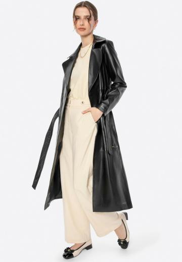 Кожаное пальто