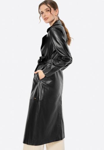 Кожаное пальто