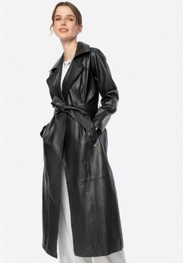 Кожаное пальто