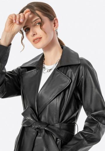 Кожаное пальто