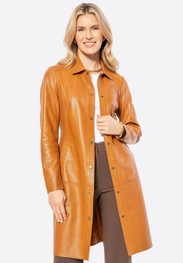 Кожаное пальто