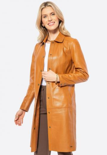 Кожаное пальто