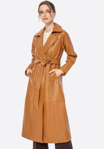 Кожаное пальто