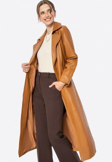 Кожаное пальто