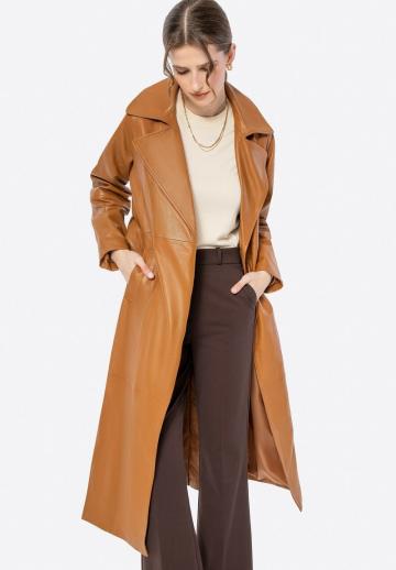 Кожаное пальто