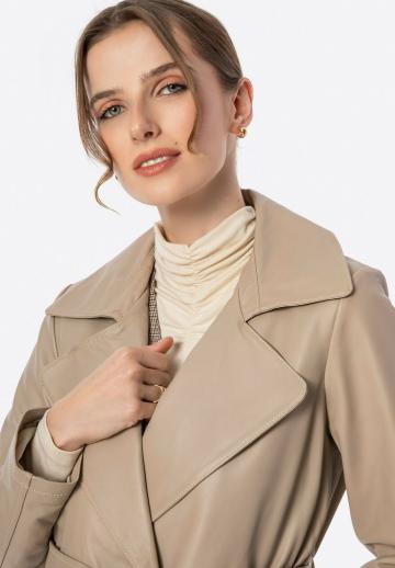 Кожаное пальто