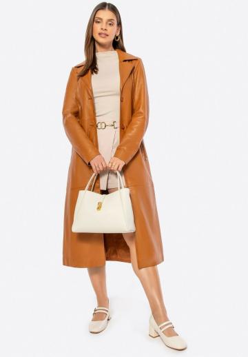 Кожаное пальто