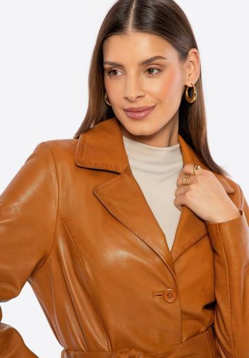 Кожаное пальто