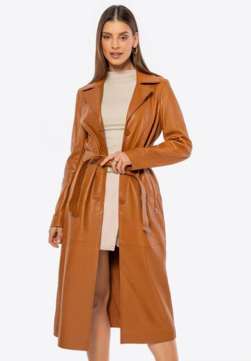 Кожаное пальто