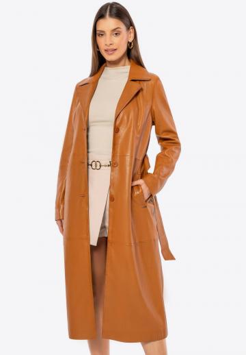 Кожаное пальто