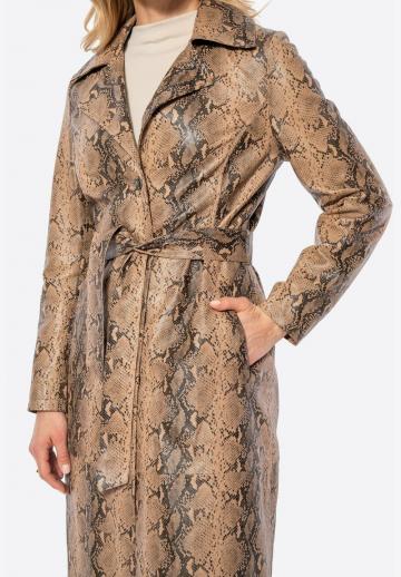 Кожаное пальто