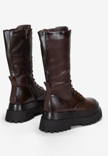 Сапоги на шнуровке