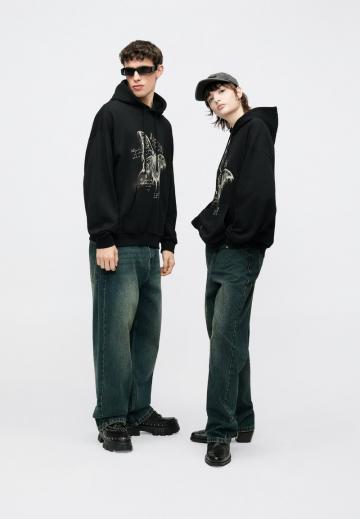 Пуловер с капюшоном