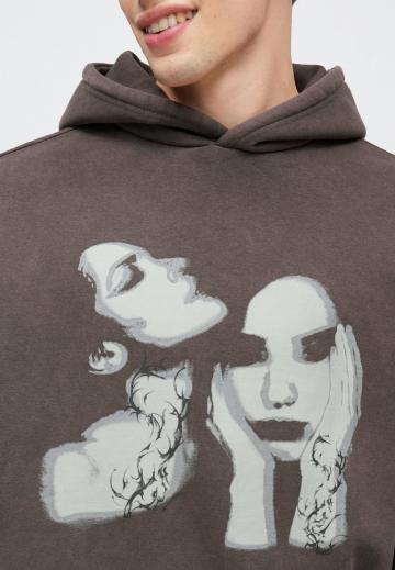 Пуловер с капюшоном