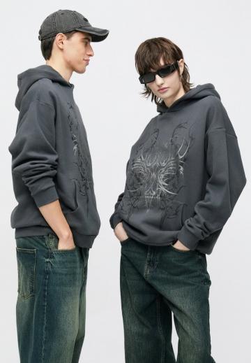 Пуловер с капюшоном