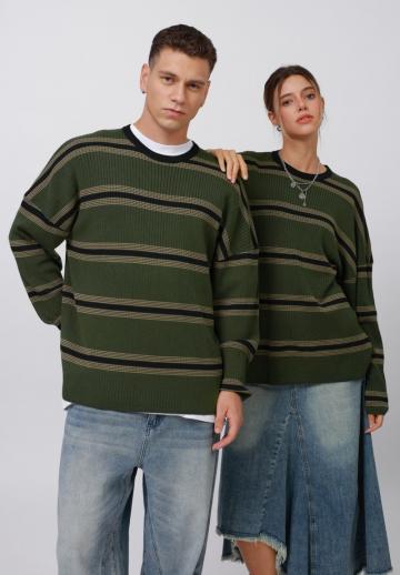 Пуловер в полоску