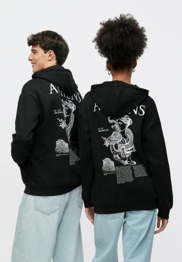 Пуловер с капюшоном