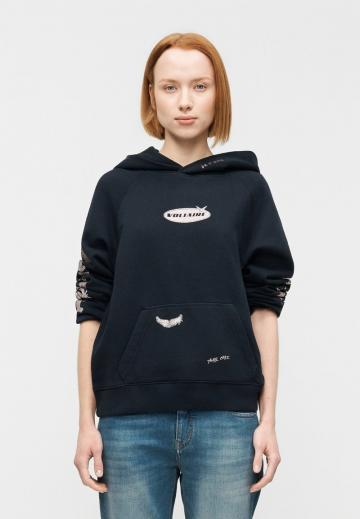 Пуловер с капюшоном